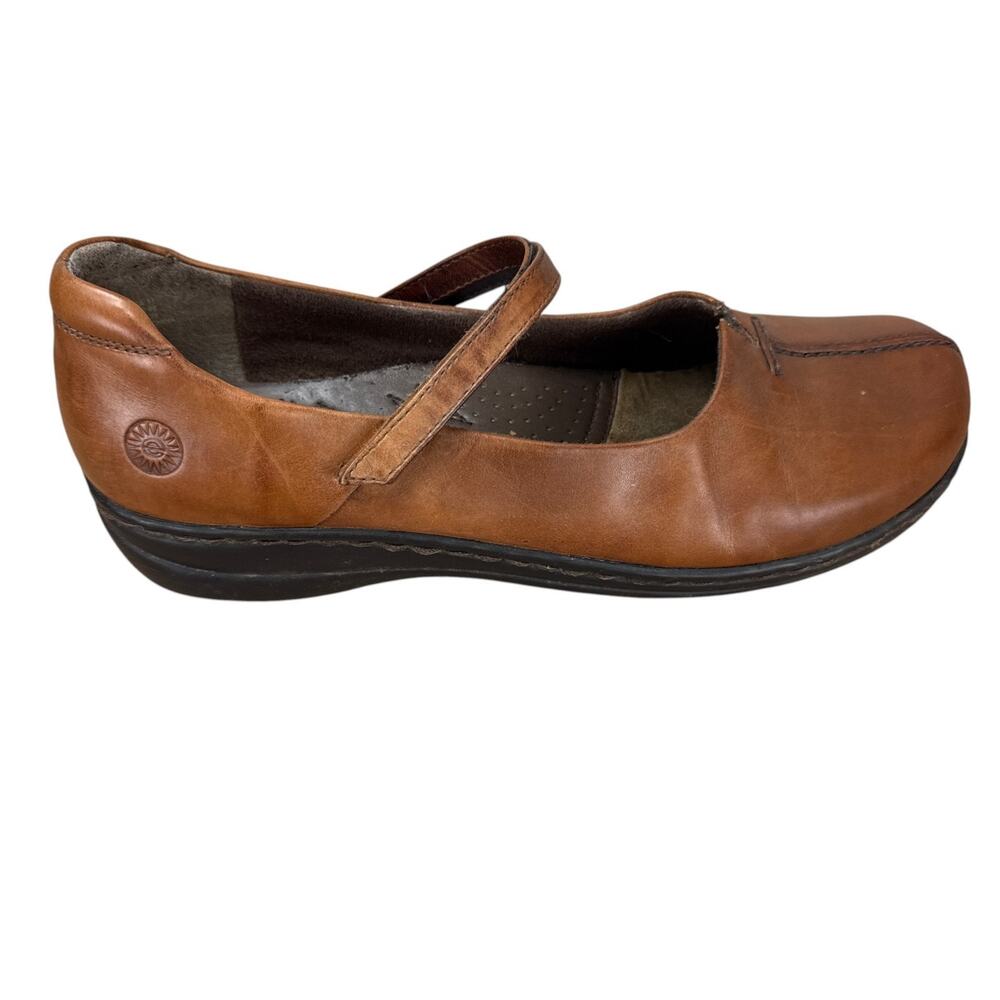 Earth Spirit Womens Size 11 Elliot Leather Mary Jane Flats Brown Comfort Granola